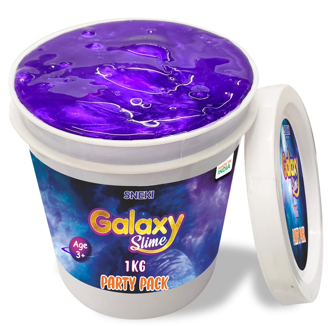 SNEKI Galaxy Slime Shiny Fruit Scented Metallic Gel Slime Jelly for Kids Art and Craft