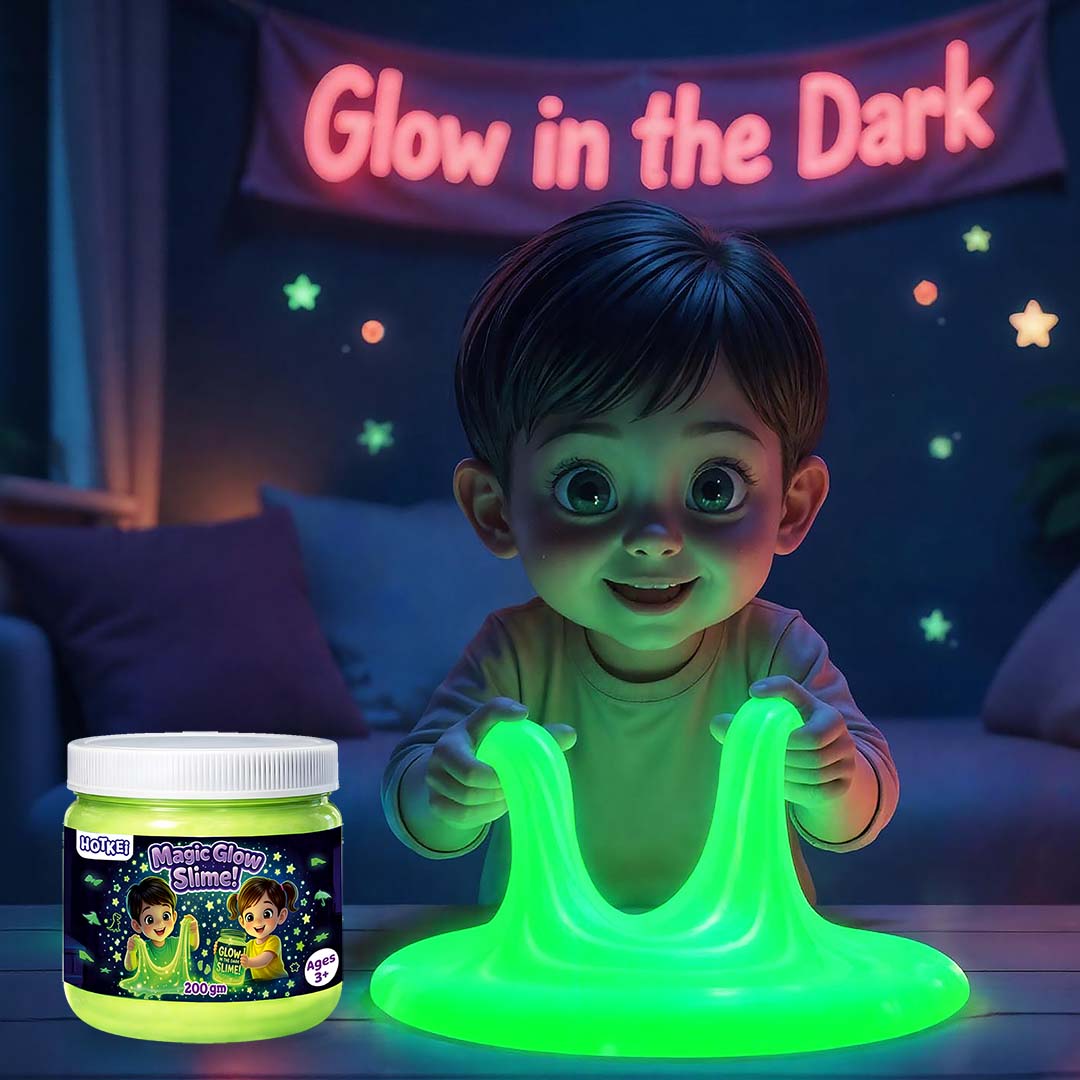 HOTKEI Glow in The Dark Slime 200gm Bottle for Kids