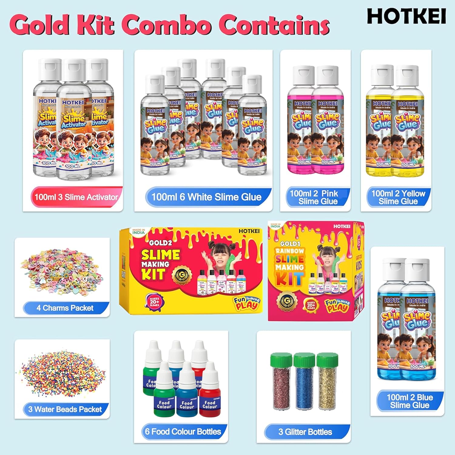 HOTKEI Slime Making Kit – 60+ Slimes – Large Kit
