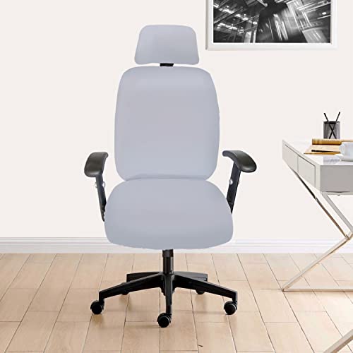 Hotkei | Grey Stretchable office boss chair with headrest on livebetterindia.com