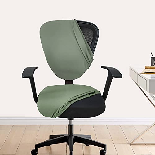 LAZI | 2 Piece Green Office Chair Cover set on livebetterindia.com