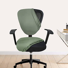 LAZI | 2 Piece Green Office Chair Cover set on livebetterindia.com