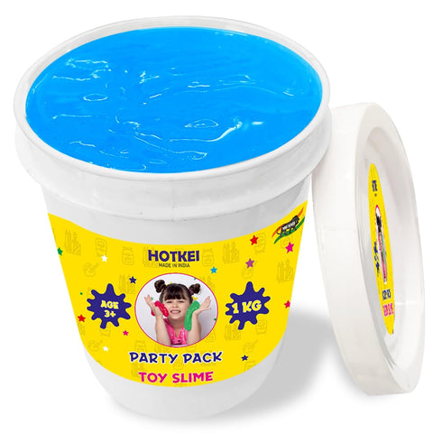 Hotkei | 1 kg Blue Scented Toy Slime for kids party activity on livebetterindia.com 