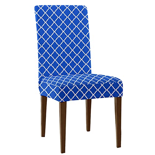 HOTKEI Blue Indigo Print Stretchable Dining Chair Cover, Seat Cover and Protector for Dining Chair