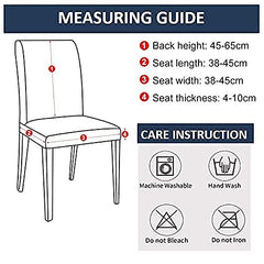 HOTKEI Blue Indigo Print Stretchable Dining Chair Cover, Seat Cover and Protector for Dining Chair