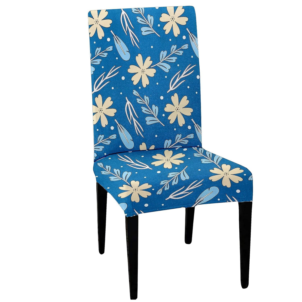 HOTKEI Blue Digital Printed Chair Cover Stretchable Seat Slipcover and Protector