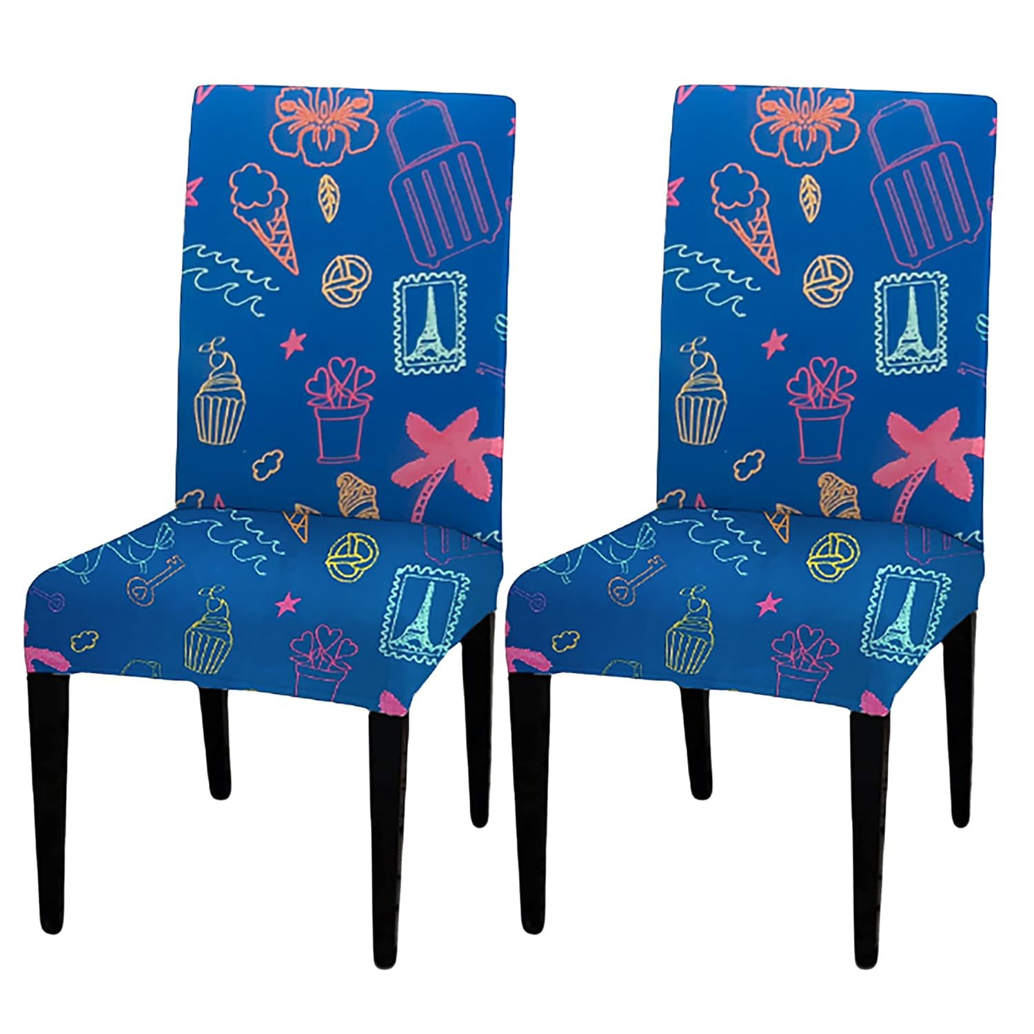 HOTKEI | pack of 2 dining chair  cover fit on livebetterindia.com