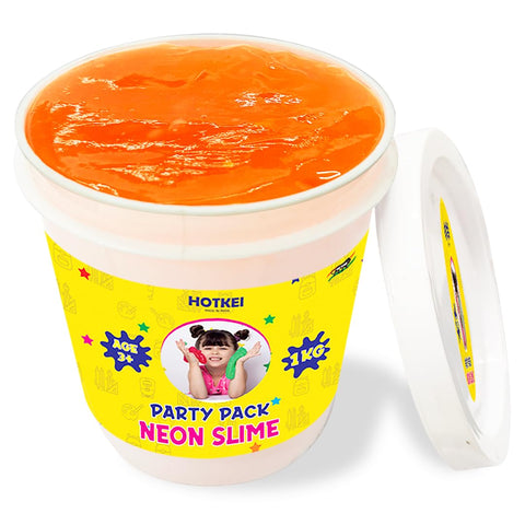 Hotkei | Neon Orange Toy Slime Party Pack on livebetterindia.com