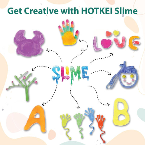 HOTKEI DIY Magic Toy Slime Kit Kids Slime Set with Glitter|Charms|Water Beads