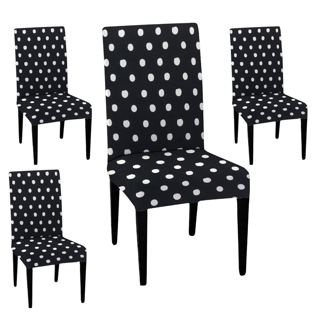 LAZI | 4 seater dining chair cover in Black on livebetterindia.com