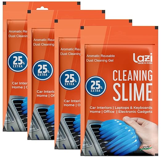 LAZI | Pack of 4 Car interior cleaning Slime on livebetterindia.com