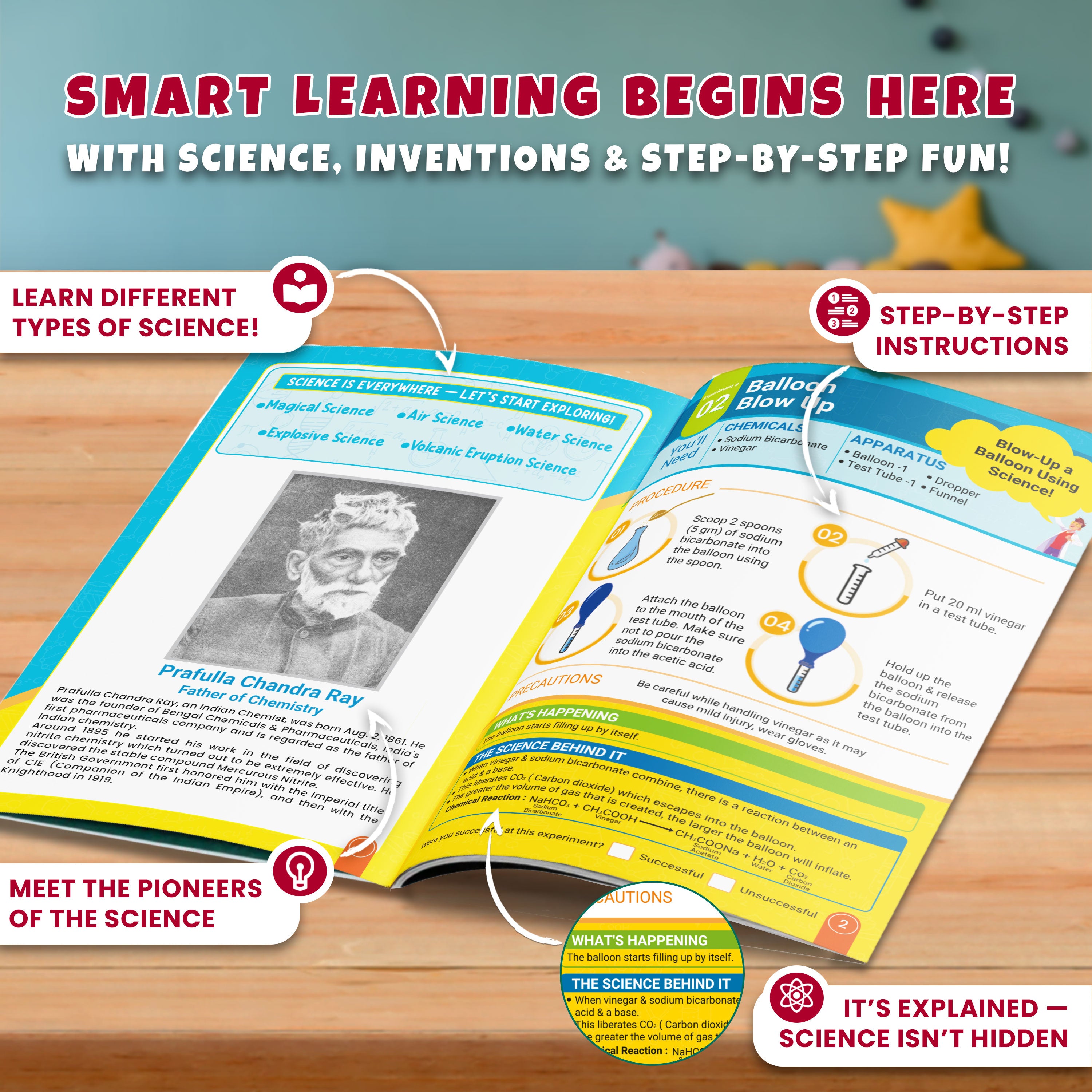 HOTKEI Educational Home Chem Kit Science Experiment Kit 20 Experiments