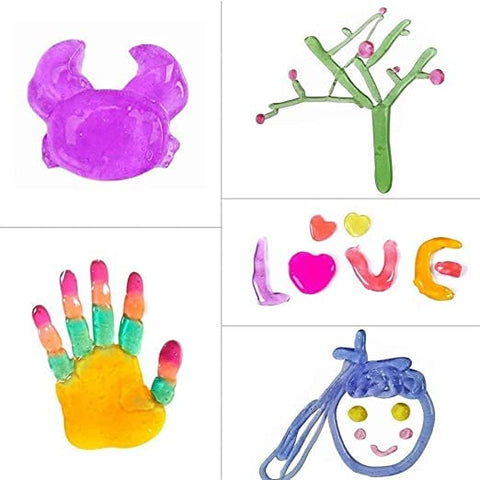 HOTKEI (Make 100+ slimes) Multicolor Scented DIY Magic Toy Slimy Slime Activator Glue Gel Jelly Putty Making kit Set Toy for Boys Girls Kids Slime Making Kit 4 Colored Glue 1 Activator - 500 ml each